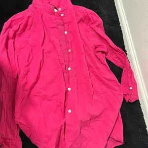 hot pink button up